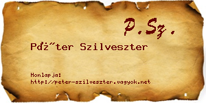 Péter Szilveszter névjegykártya